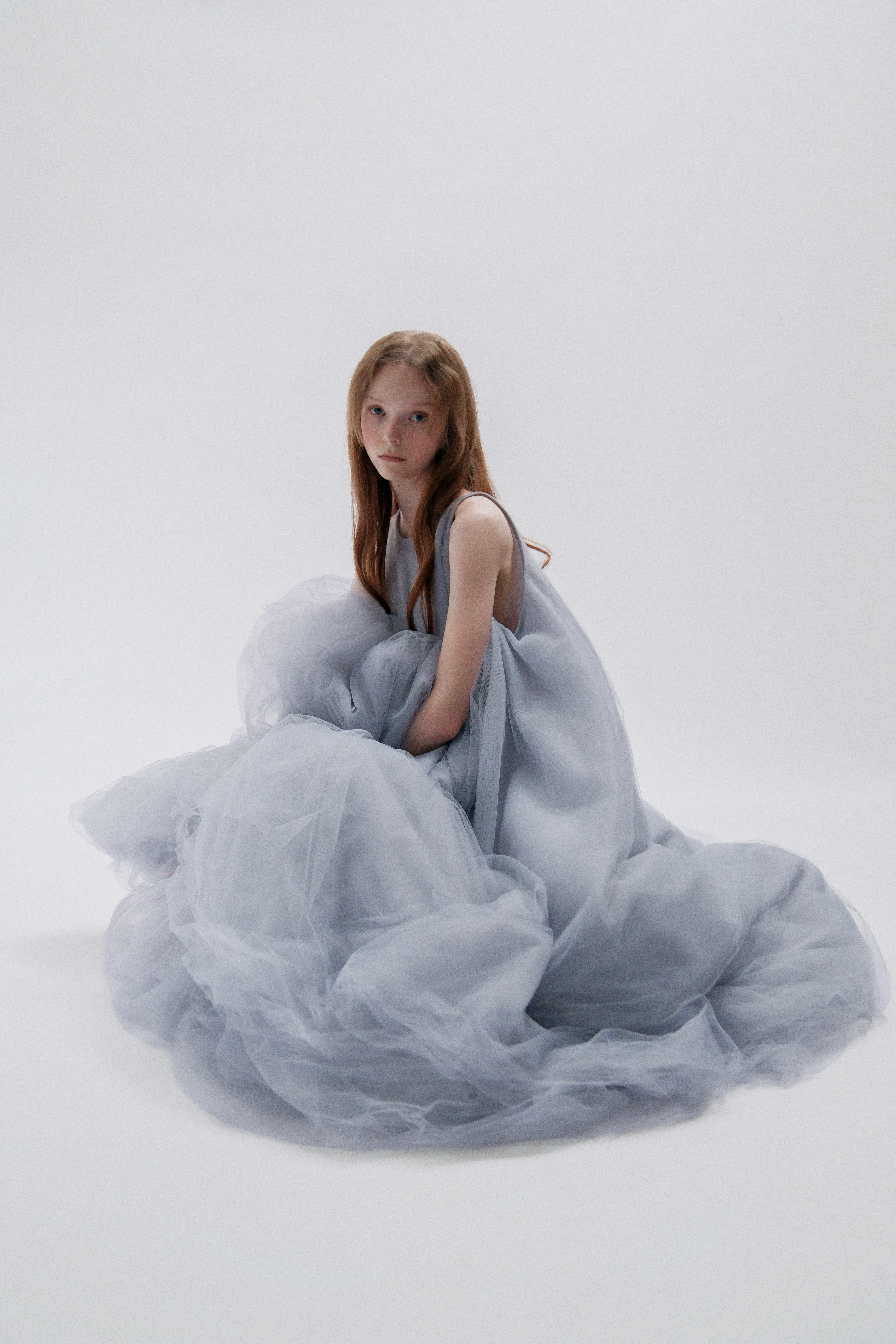 Seamless Blue Tulle Dress